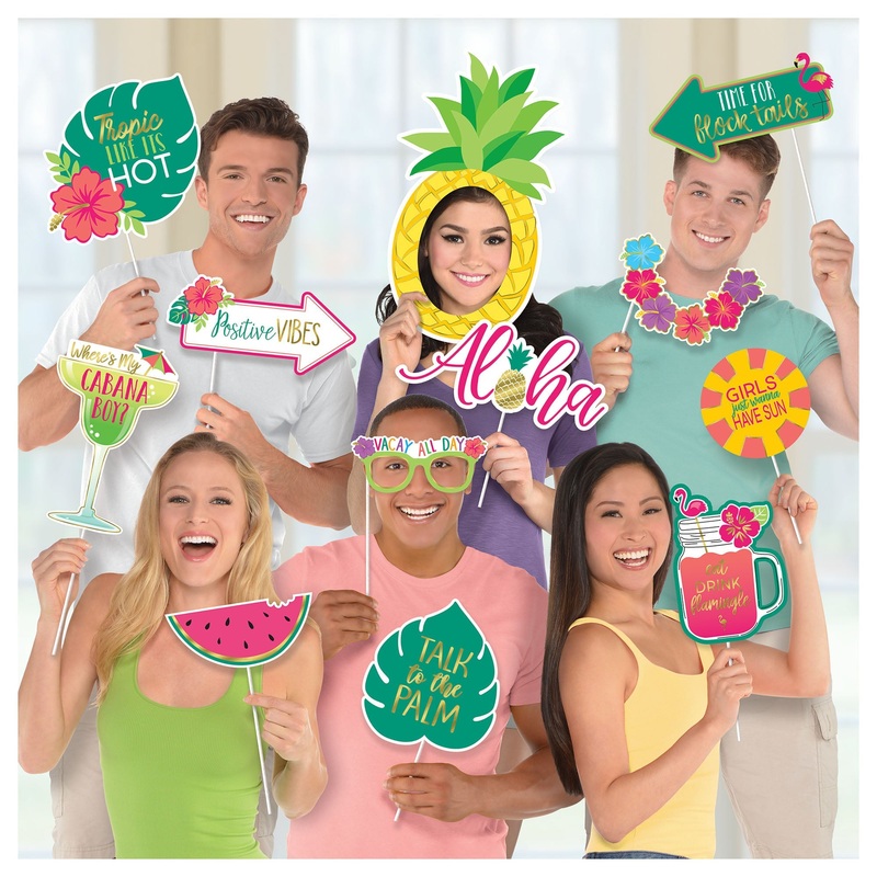 Aloha Jumbo Photo Props Kit Package of 12