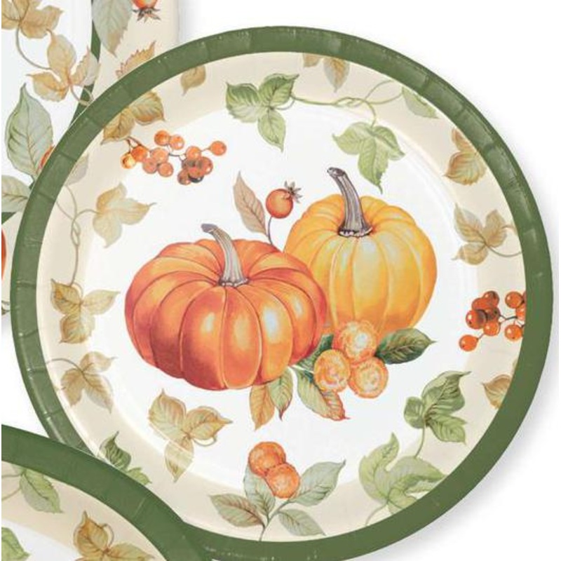 Pumpkin Harvest Paper Dessert Plate
