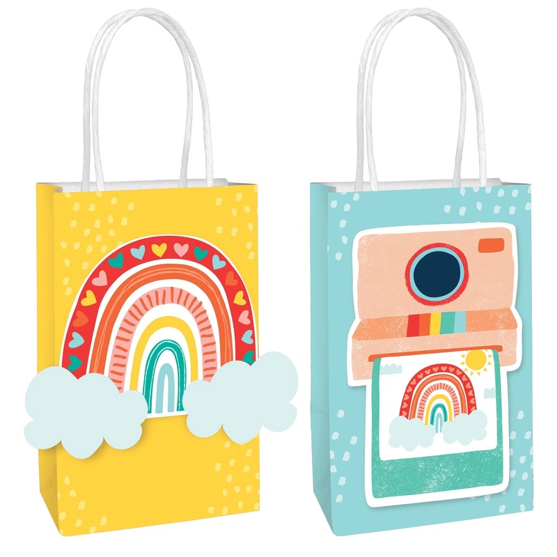 Retro Rainbow Create Your Own kraft Bags
