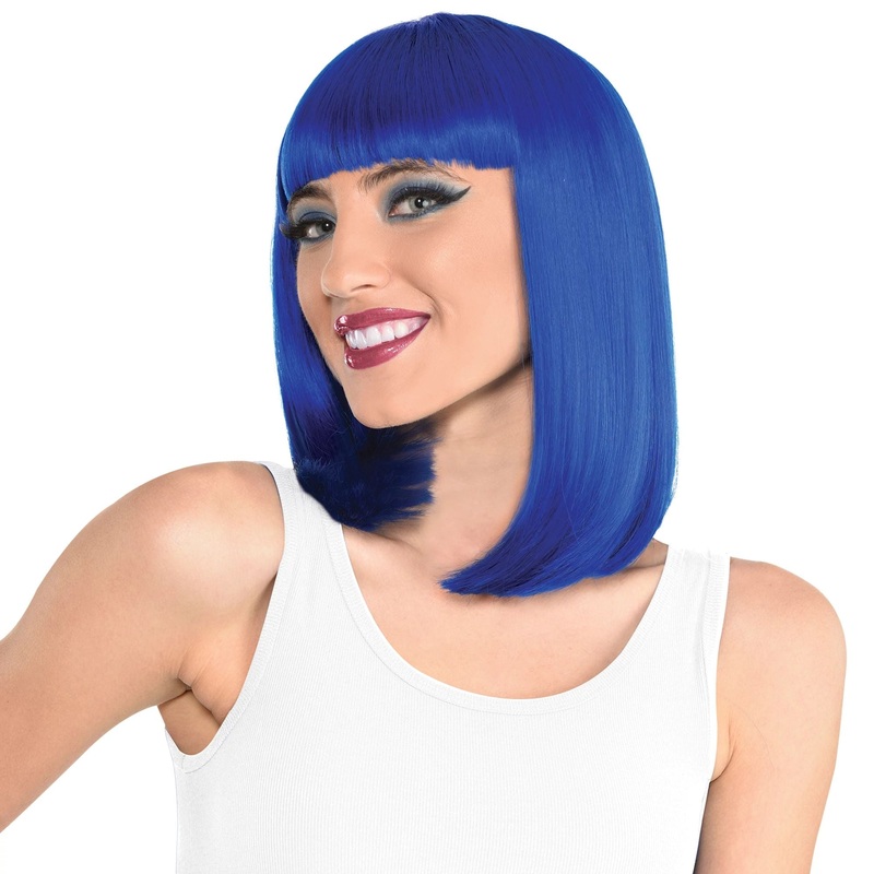 Royal Blue Long Bob Wig fits adults and children