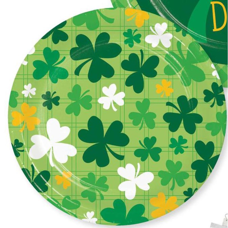 Shamrock Rock and Roll/ Shamrock  6 7/8" Paper Dessert Plate 8 per package