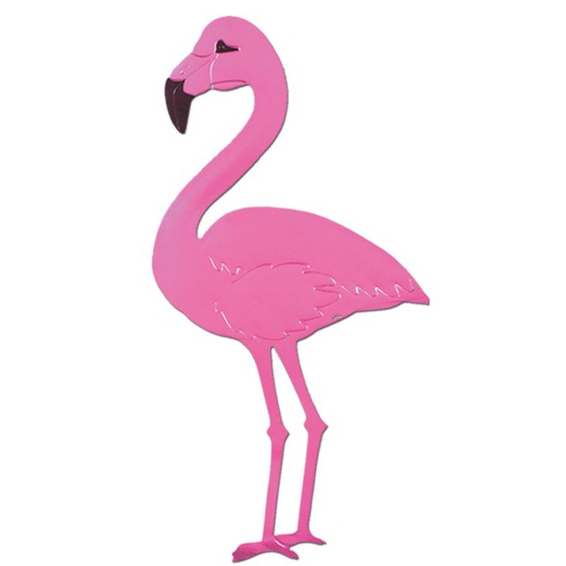 Foil Flamingo 2 sided 22" Silhouette Cut-out Decoration