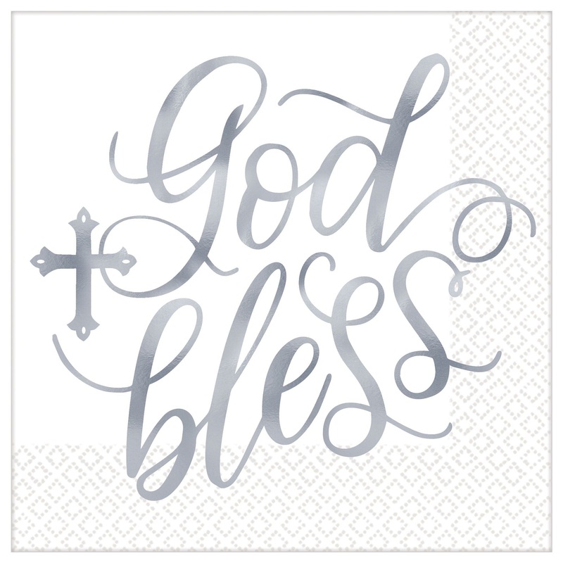 "God Bless"  Luncheon Napkins