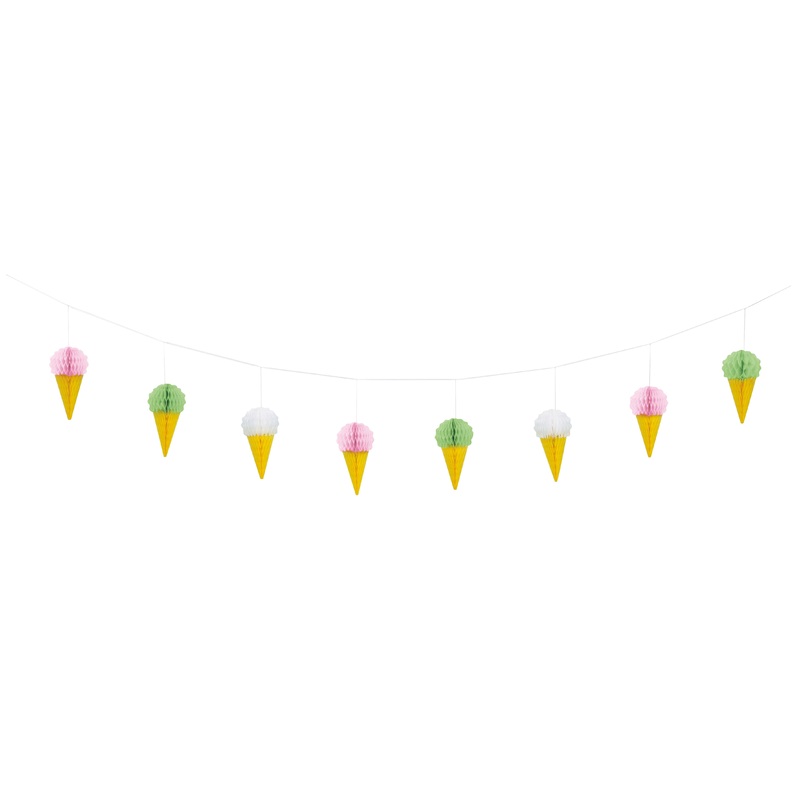 Honeycomb Ice Cream Garland  7 ft Long