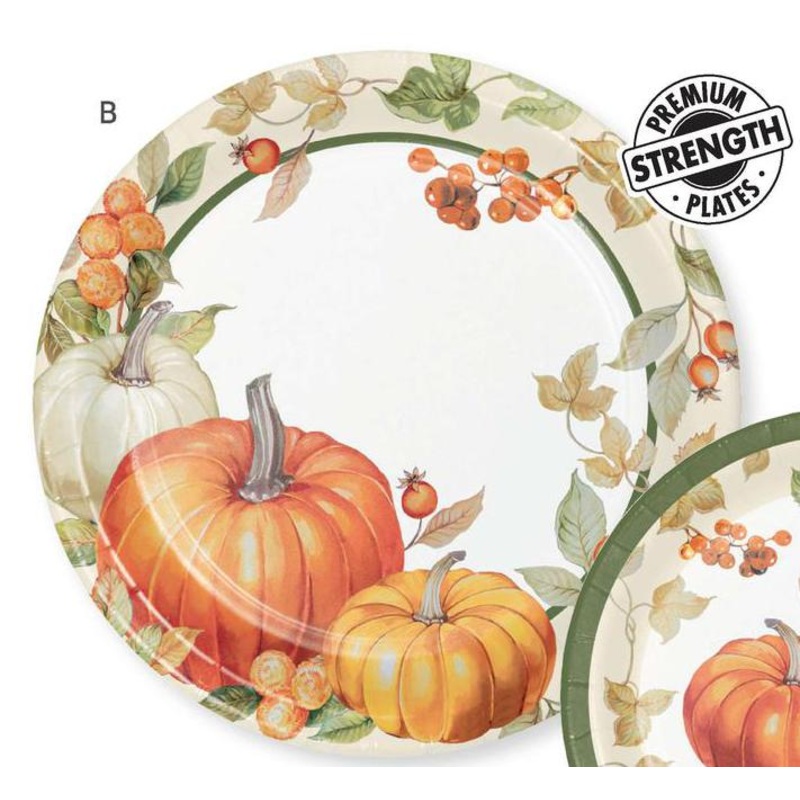 Pumpkin Harvest Paper 8.75"  Plate