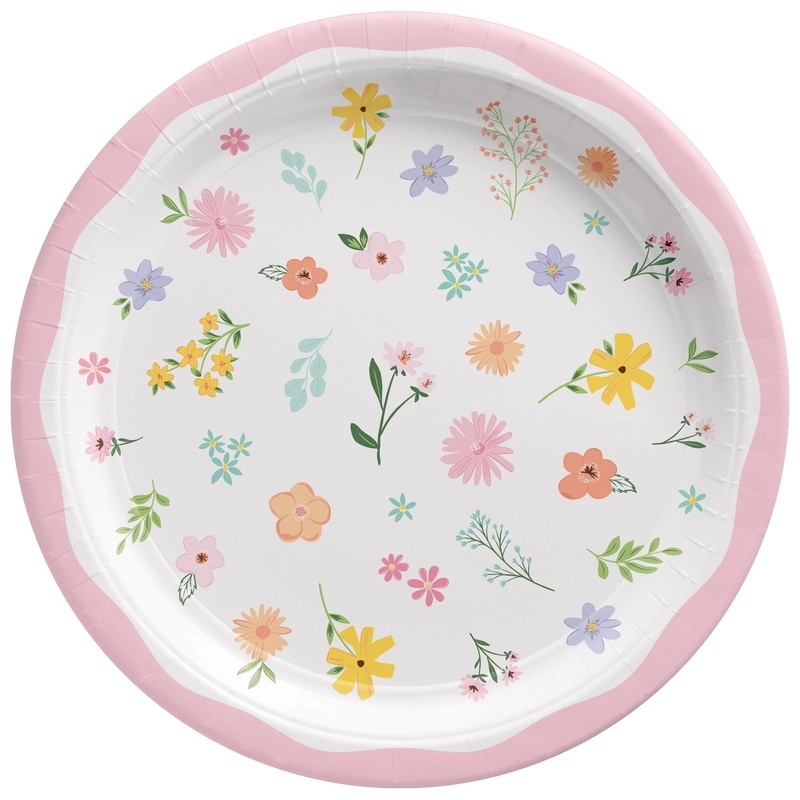 Springtime Blooms 7" Round Plates