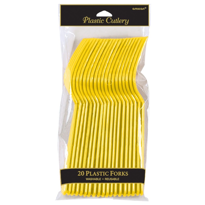 Yellow Sunshine 20-Count Heavyweight Forks