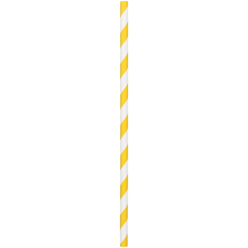 Yellow Sunshine 9 1/2" Paper Straws