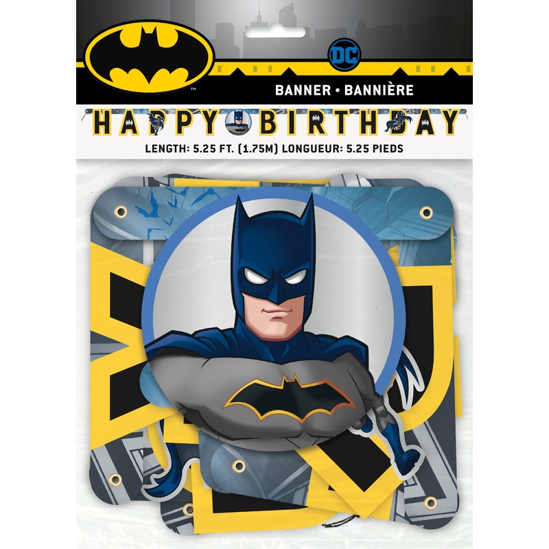 Batman Large Jointed Happy Birthday Banner
