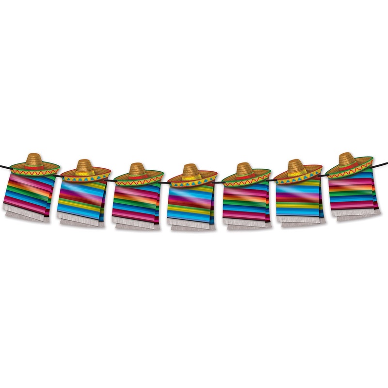 Fiesta Streamer 8 3/4" x 6'Sombreros and Serapes