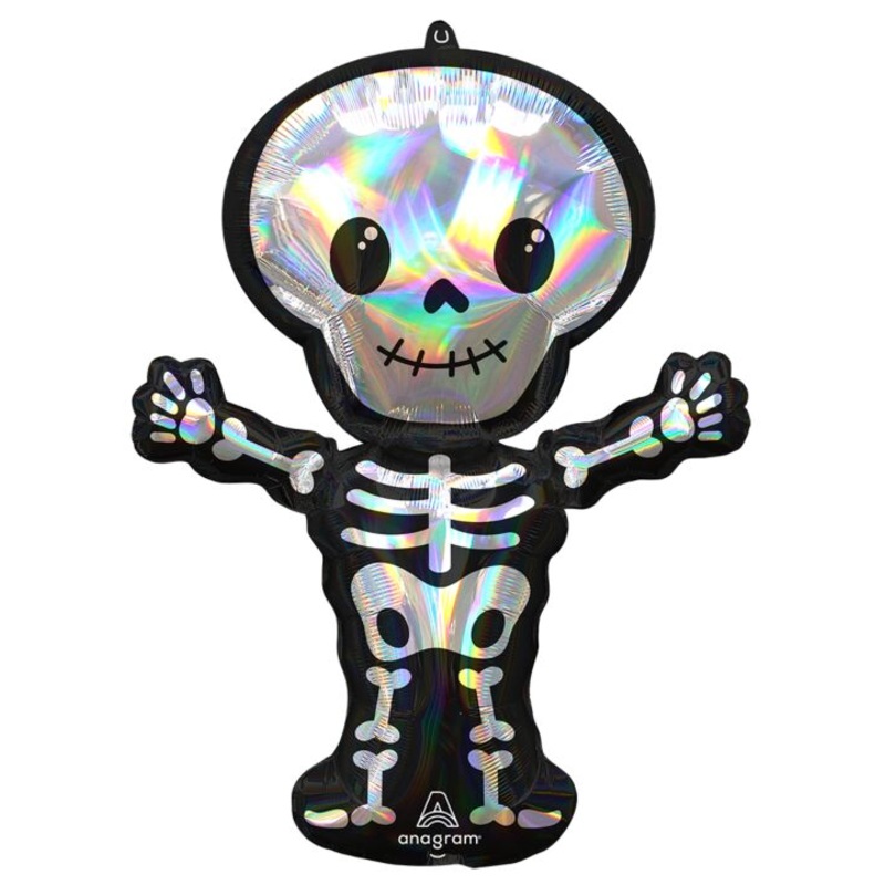 Iridescent Skeleton 34" Super Shape Mylar Balloon