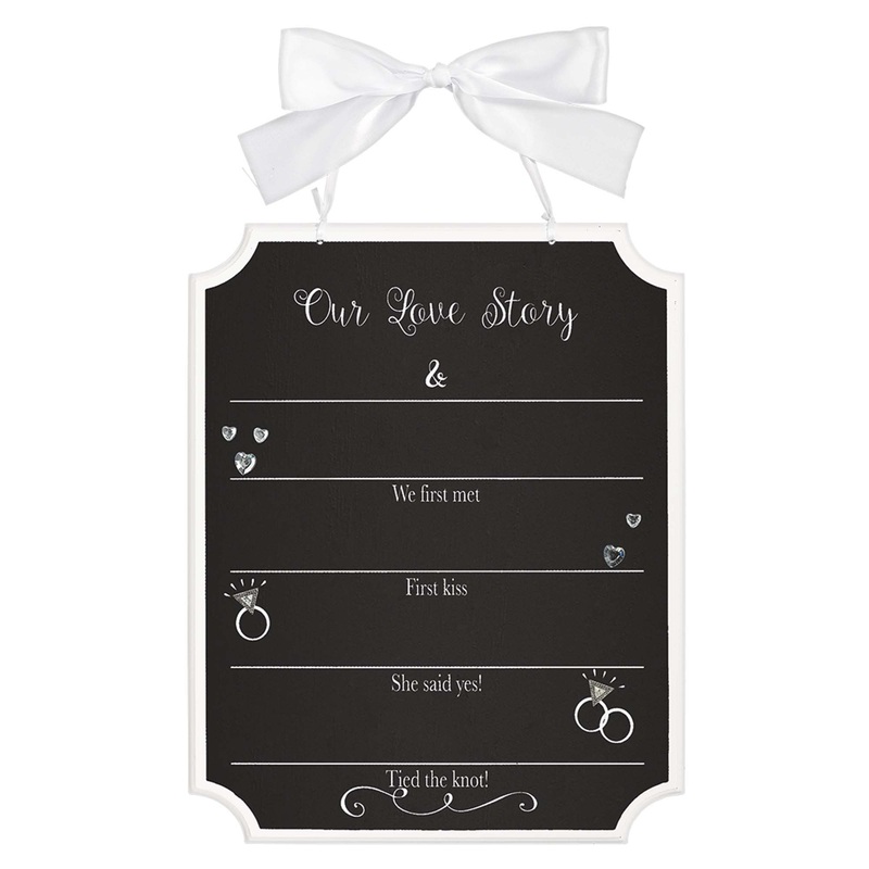 "Our Love Story" Milestone Sign 16 1/4" x 13"