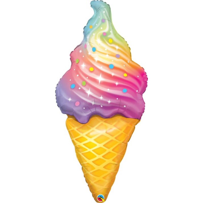 Rainbow Ice Cream 45" Mylar Balloon