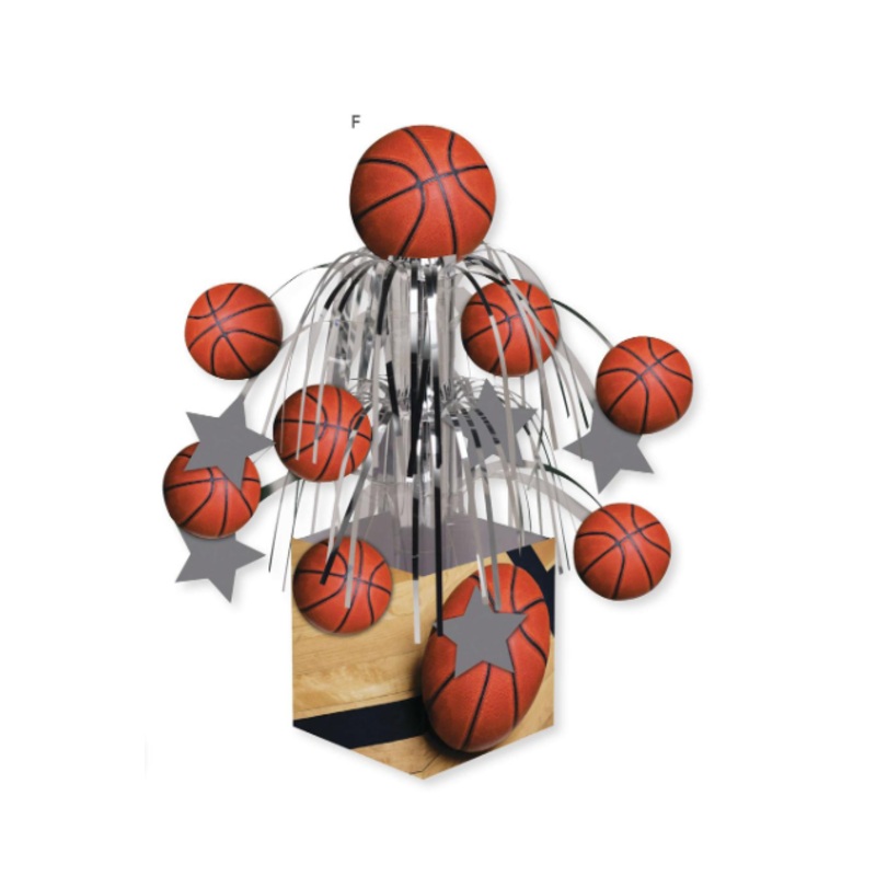 Sports Basketball Fanatic Dangling Centerpiece 1 per package