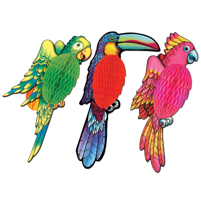 Tissue Exotic Birds 17" Assorted designs 1 per package
