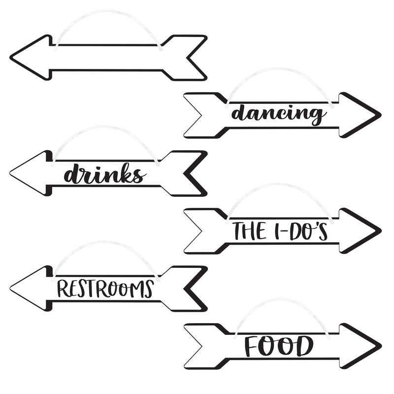 Wedding Venue 4" x 17" Directional Signs