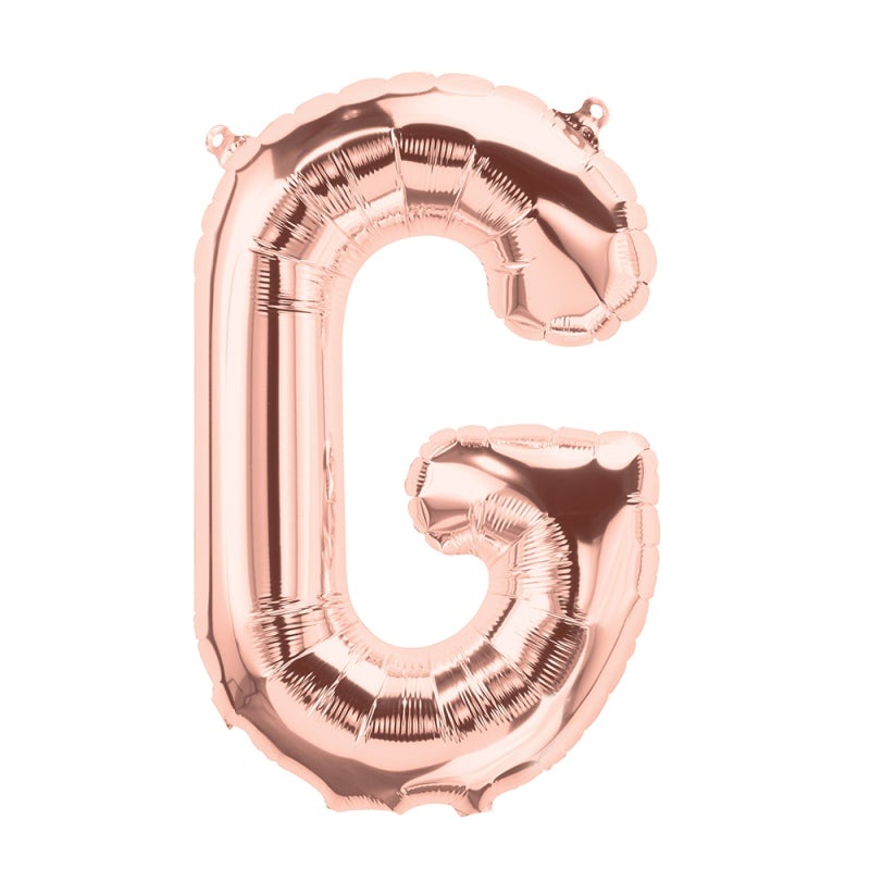 16'' Foil Letter G - Rose Gold Packaged Air Fill