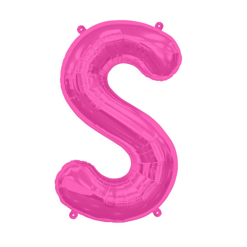 16'' Foil Letter S - Magenta Packaged Air Fill