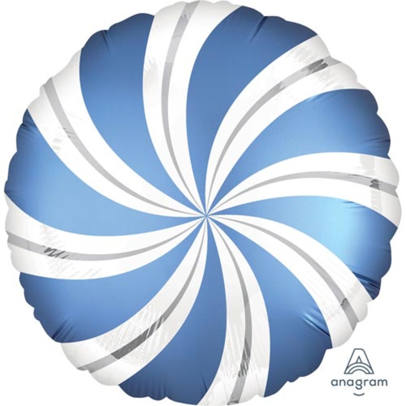 18'' Satin Azur Candy Swirls Foil
