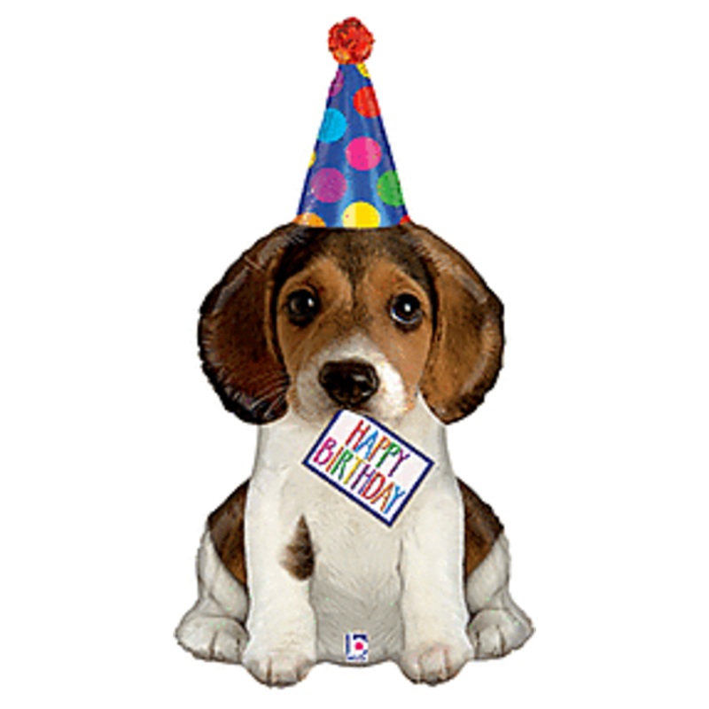 Birthday Puppy 41" Mylar Balloon
