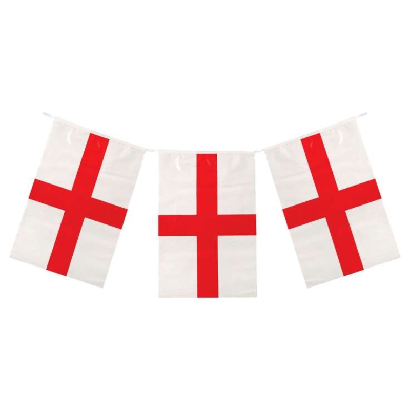 St George England Flag Bunting - 20 Flags/10m