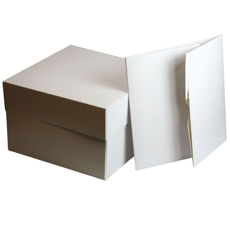 White Cake Boxes - 10'' 254 x 152mm sq