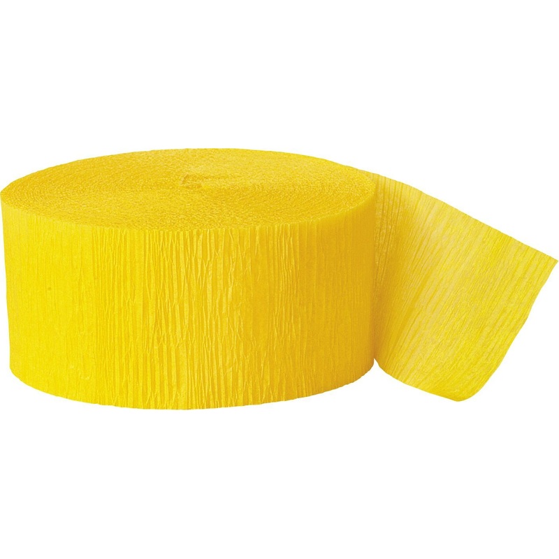 Yellow Crepe Paper Stemer 45mm x 10mtr (5pk)