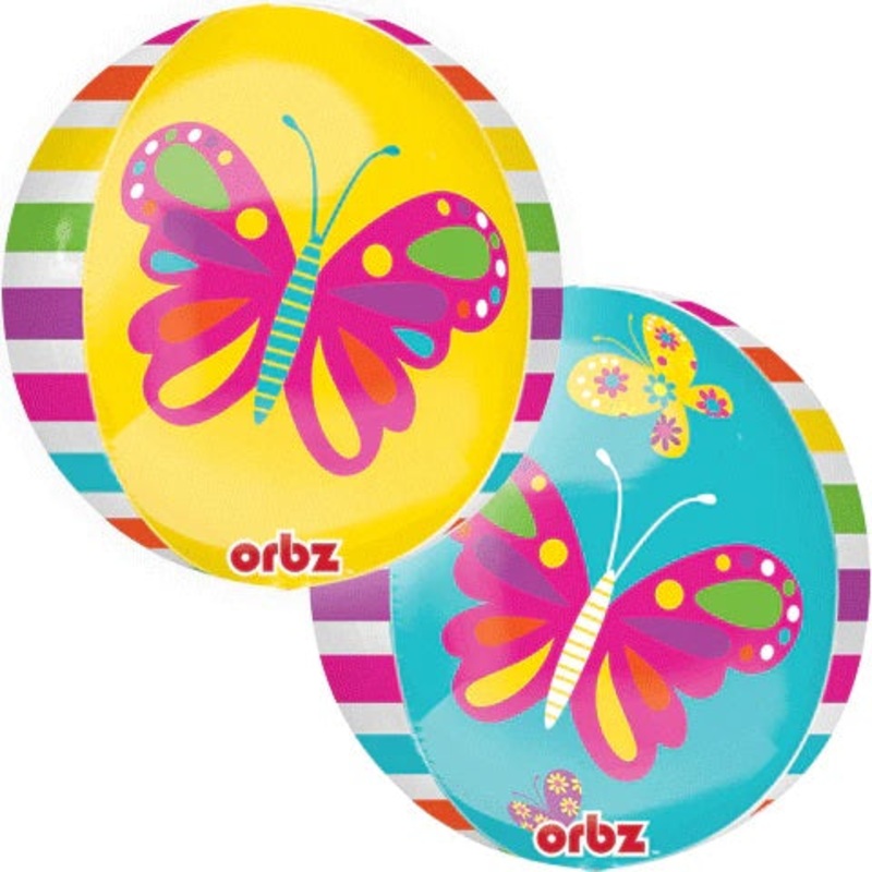 15'' Foil Orbz Spring Butterfly