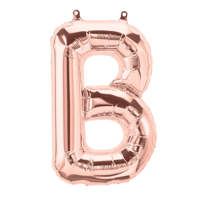16'' Foil Letter B - Rose Gold Packaged Air Fill