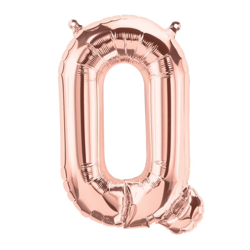 16'' Foil Letter Q - Rose Gold Packaged Air Fill