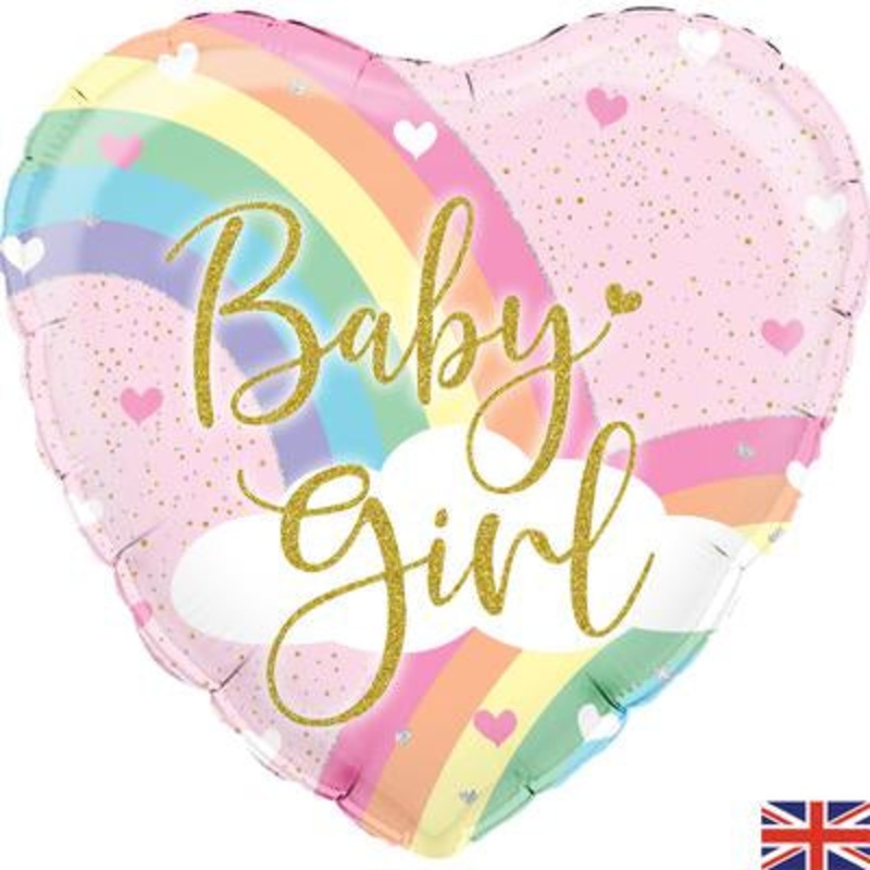 18 Inch Pastel Rainbow Girl Holographic