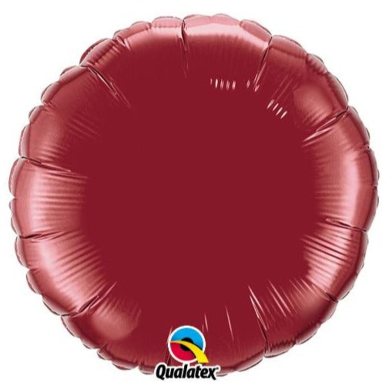 18'' Round Burgundy Plain Foil