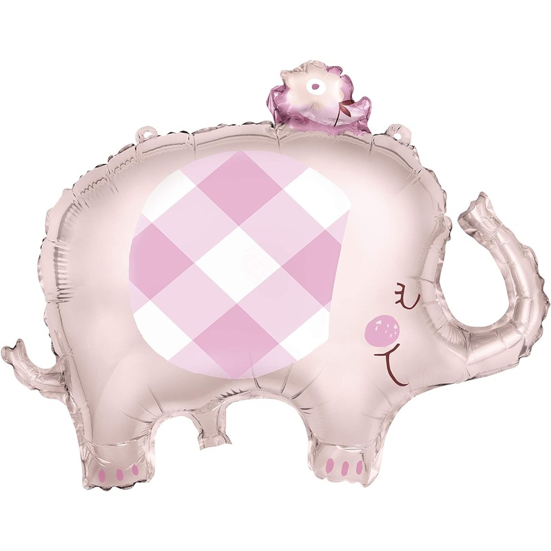 29'' Pink Elephant Giant Foil Balloon