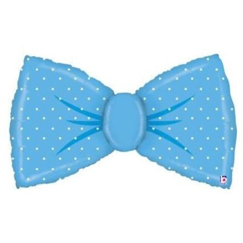 42'' Blue Bowtie Shape Foil Balloon