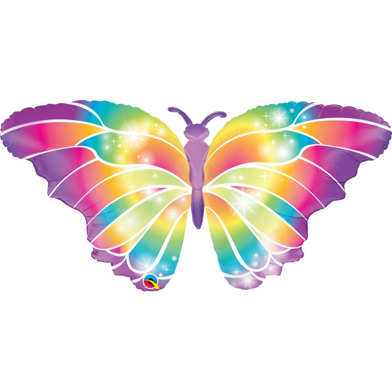 44'' Luminous Butterfly Super Shape Foil Balloon