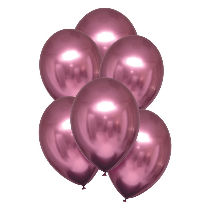 Satin Luxe Flamingo Rose Latex Pack Of 6