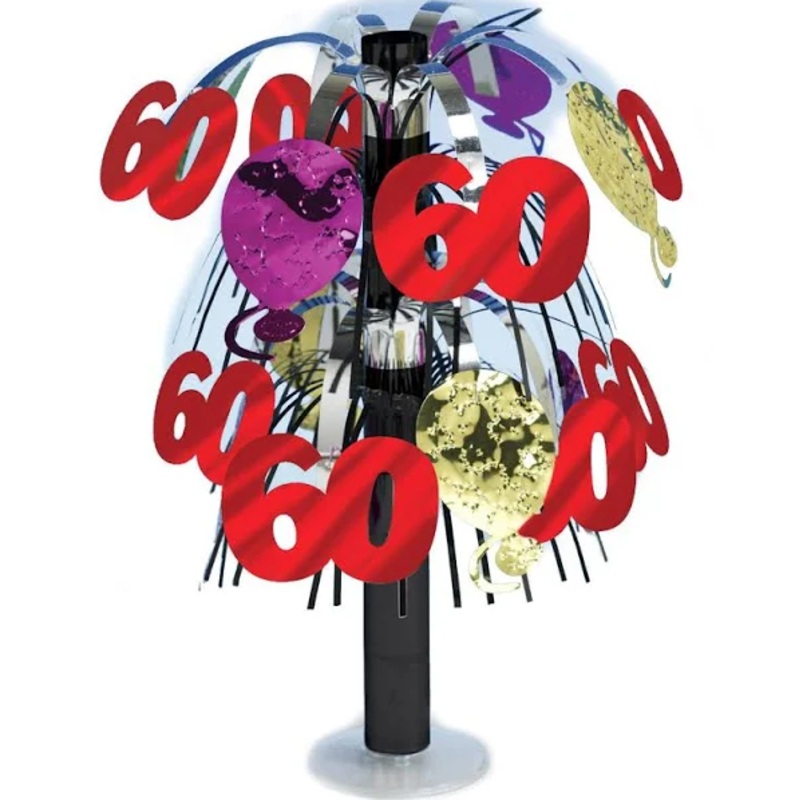 10.5 Inch Foil Centerpiece 60th