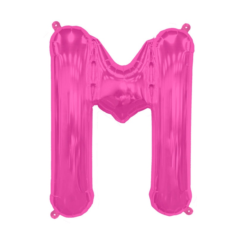 16'' Foil Letter M - Magenta Packaged Air Fill