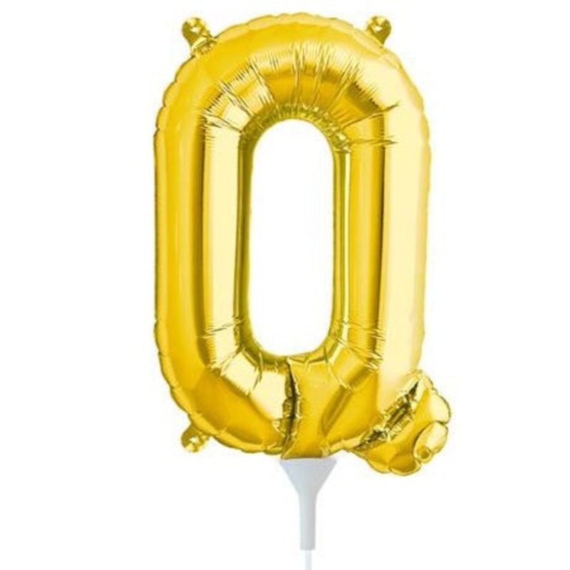 16'' Foil Letter Q - Gold Packaged Air Fill