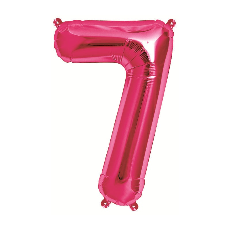 16'' Foil Number 7 - Magenta Packaged Air Fill