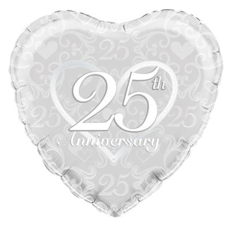18'' Foil Happy 25th Anniversary Filigree
