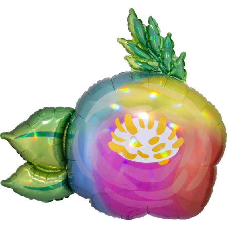 30" Iridescent Beautiful Flower SuperShape Foil Balloon