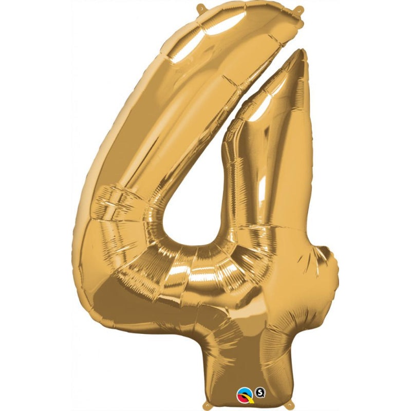 34'' Shape Foil Number 4 - Gold (Qualatex)