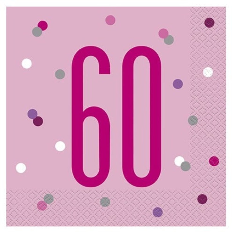 60 Glitz Pink Napkin (16pk)