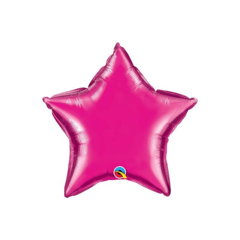9 Inch Magenta Star Foil (Flat)