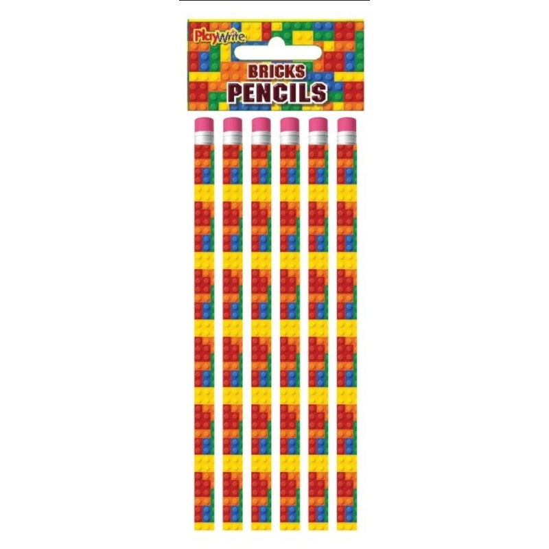 Bricks 6pc Pencil Set 17cm