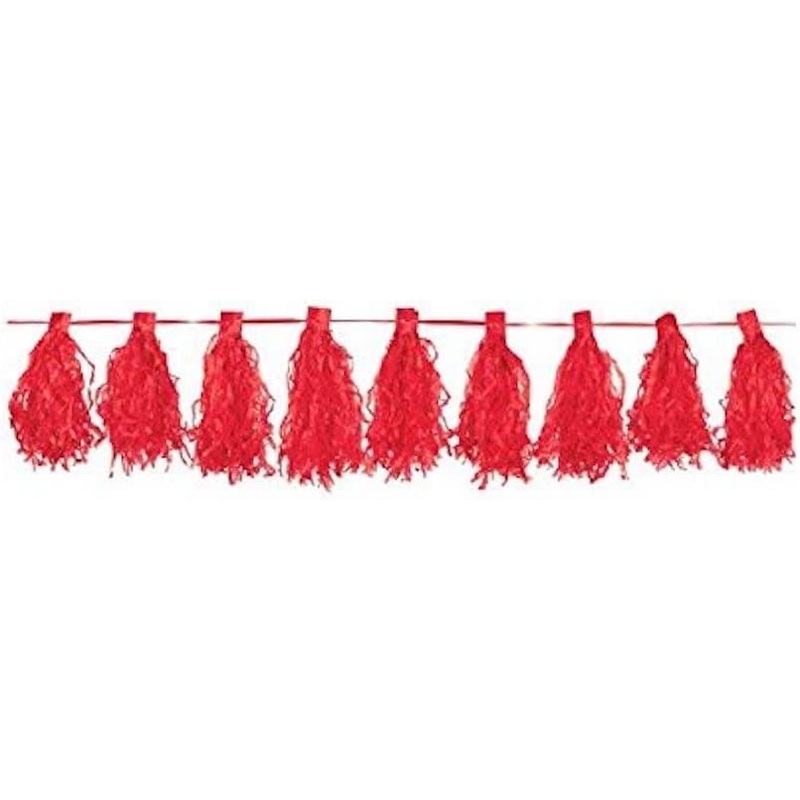 Red Tassel Garland 3M
