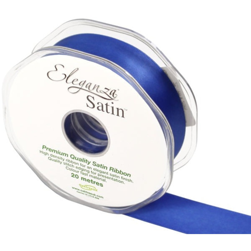 Royal Blue Double Faced Satin Ribbon 25mm X 20M