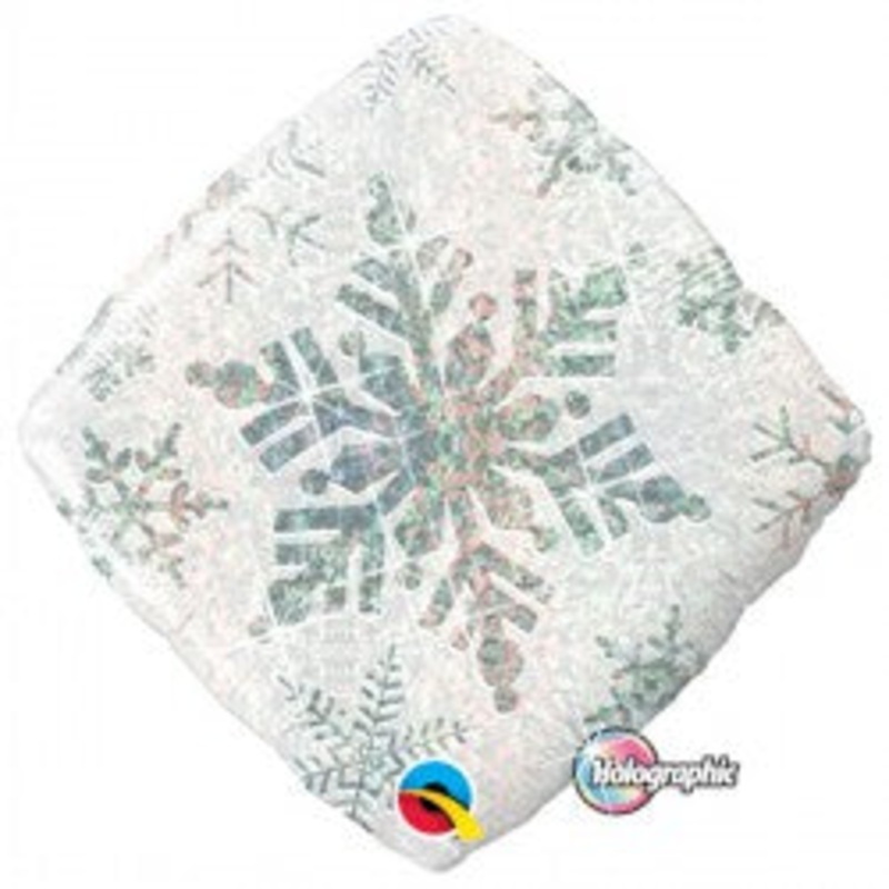 18'' Foil Snowflakes Sparkles White