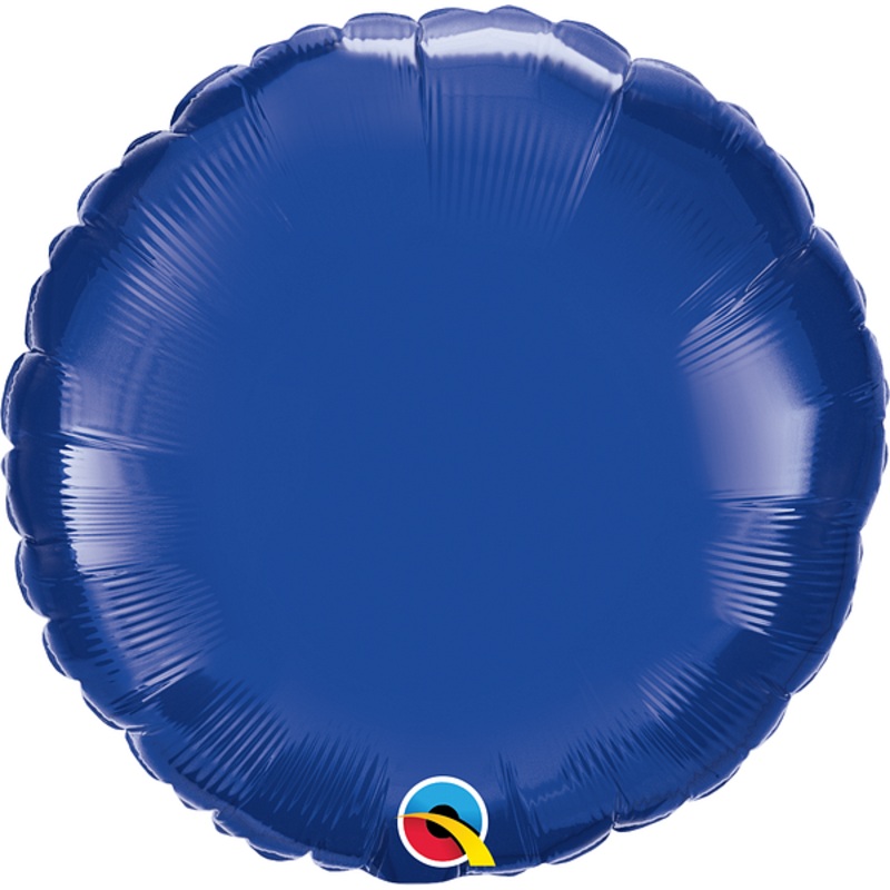 18 Inch Round Dark Blue Plain Foil (Flat)